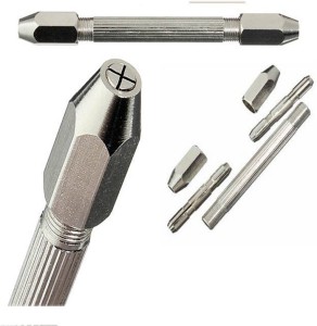 3 Pc Drill Bit Set Pin Vise Chuck Tool for Flex Shaft 