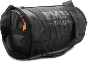 FLYING MACHINE 15 inch 38 cm Gym Duffel Bag Black and Orange
