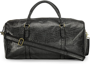 The House of Tara Crocodile Finish Faux Leather Travel Duffel Bag