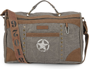 The House of Tara Distress Finish Studded Duffle Bag 19 inch/48 cm Travel Duffel Bag
