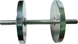 Royal 1pc Silver Handle + 5kg_2pc_Chrome Silver Plates Adjustable Dumbbell