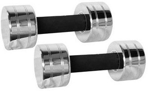 Star X 5 kg Steel Chrome Dumbbell set Fixed Weight Dumbbell
