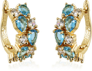 Fasherati Luxury Mona Lisa Colorful Zircon Crystal Crystal Clip-on Earring