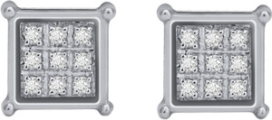 Kataria Jewellers Designer 92.5 BIS Hallmarked Silver Stud Earring