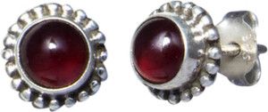 Abhooshan Color Spring Garnet Sterling Silver Stud Earring