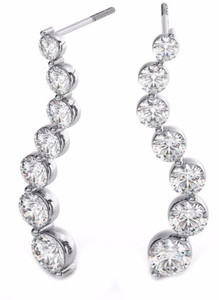 Kataria Jewellers Designer American Diamond In 92.5 BIS Hallmarked Silver Stud Earring