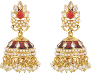 Rajwada Arts Traditional Rajasthani Brass Jhumki Earring