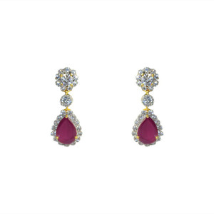 MP Fine Jewellery Elegant Pair Of Tops Zircon Alloy Drop Earring