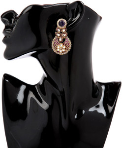 GoldNera Floral Meena Alloy Drop Earring