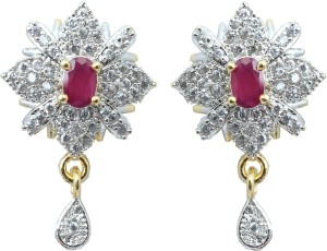 Waama Jewels Multi Gemstones Fashion Jewellery Drop Style For Women Wedding spiritual Brass Drop Earring