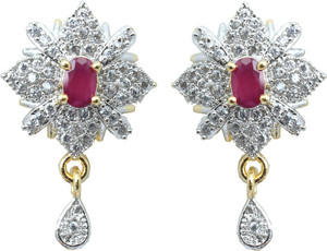 Waama Jewels Multi Gemstones Fashion Jewellery Drop Style For Women Wedding spiritual Brass Drop Earring