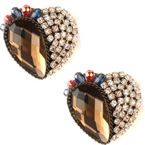 Jazz Jewellery CZ Jewellery Hart Design Multicolor Women Alloy Stud Earring