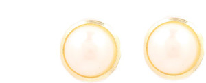 GoldNera Pink Pearl Design Alloy Stud Earring