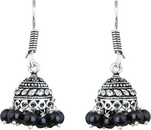 Waama Jewels Traditional Festive Pearl Brass Jhumki Earring