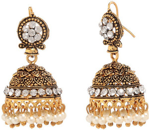 GoldNera Thank God You Alive Alloy Jhumki Earring