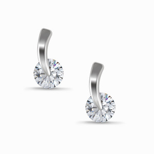 Sarah Delicate Rhinestone Metal Stud Earring