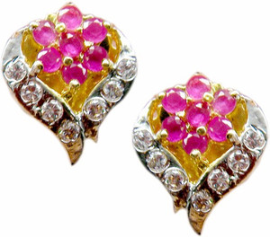 E-Designs TOP76GJ001-260 Cubic Zirconia Brass Stud Earring
