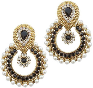Jewels Capital Diva Style Zircon Alloy Chandbali Earring