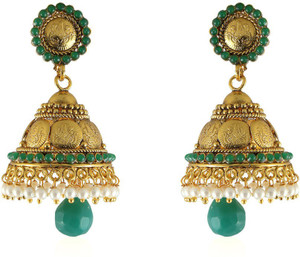 Vastradi Coin Laxmi Jhumka Brass, Alloy Jhumki Earring