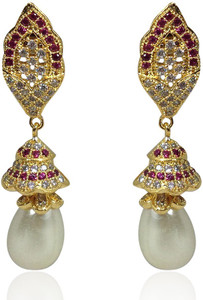 MP Fine Jewellery Elegant Pair Of Tops Design For Women Zircon Alloy Drop Earring