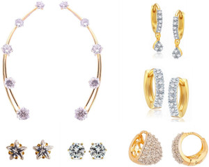 Archi Collection Just Like Diamond Cubic Zirconia Alloy Earring Set