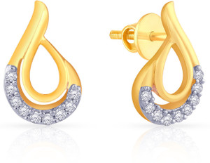 Malabar Gold and Diamonds E651985A Yellow Gold 18kt Diamond Stud Earring