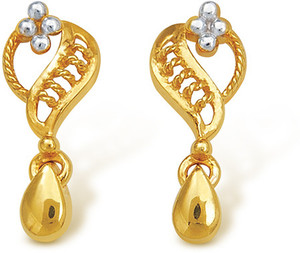 Nishtaa Yellow Gold 22kt Drop Earring