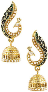 Jewels Guru Diva Style Pearl Alloy Jhumki Earring