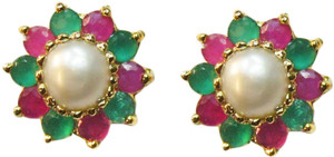 Vinayak navratan Pearl Alloy Stud Earring