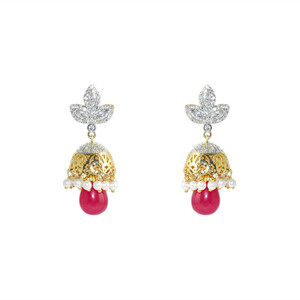 MP Fine Jewellery Artistic Pair Of Tops Zircon Alloy Drop Earring