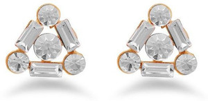 Jazz Jewellery Beautiful White AD Stone Studded Gold Plated Earrings Alloy Drop Earring