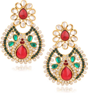 Fashionaya Blue Pearl Cubic Zirconia Alloy Drop Earring