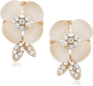 VK Jewels Diamond Flower Alloy Stud Earring