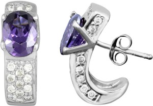 Exxotic Jewelz Fabulous Design Cubic Zirconia Sterling Silver Stud Earring