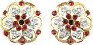 Waama Jewels Traditional Festive Pearl Brass Stud Earring