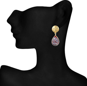 Indus Sparklers Silver Drop Earring