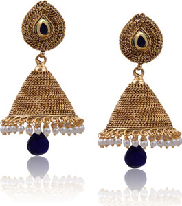 Hyderabad Jewels Beautiful Jhumka Pearl Copper Jhumki Earring