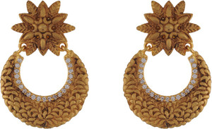 Aarushi Lovable Cubic Zirconia Alloy Chandbali Earring