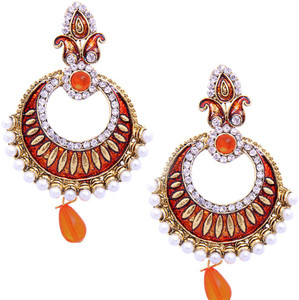 Kaizer Jewelry Party & Wedding Sparkle Alloy Chandbali Earring