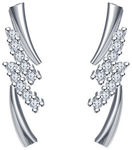 Kirati Cubic Zirconia Silver Stud Earring