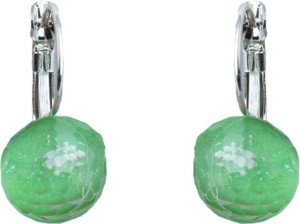 Waama Jewels Charming Green Color Pearl Silver Plated Stud Party wear Christmas Gift New Year Gift Pearl Brass Stud Earring