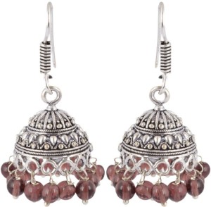 Waama Jewels Silver Brass Jhumki Top every day wear Girls earring Metal Jhumki Earring