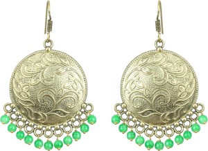 Waama Jewels Traditional Festive Pearl Brass Dangle Earring