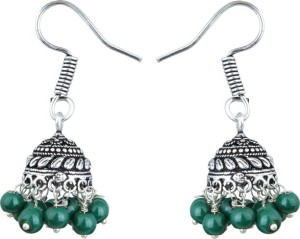 Waama Jewels Traditional Festive Pearl Brass Jhumki Earring