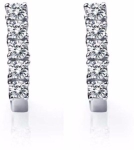 Kataria Jewellers Designer American Diamond In 92.5 BIS Hallmarked Silver Stud Earring