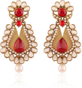 I Jewels Traditional Alloy Chandbali Earring