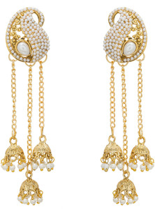 Luxor Designer Long Chain Alloy Tassel Earring, Jhumki Earring