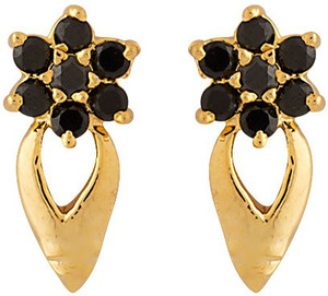 Voylla Artificial Classic Plain Cubic Zirconia Brass Stud Earring