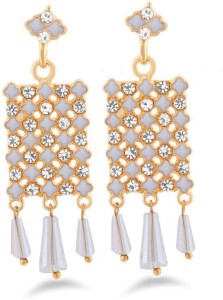 Jazz Jewellery Fashion Design Gold Plated Crystal Made Partywear Earring Alloy Drop Earring