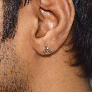 Mens crown earrings hot sale